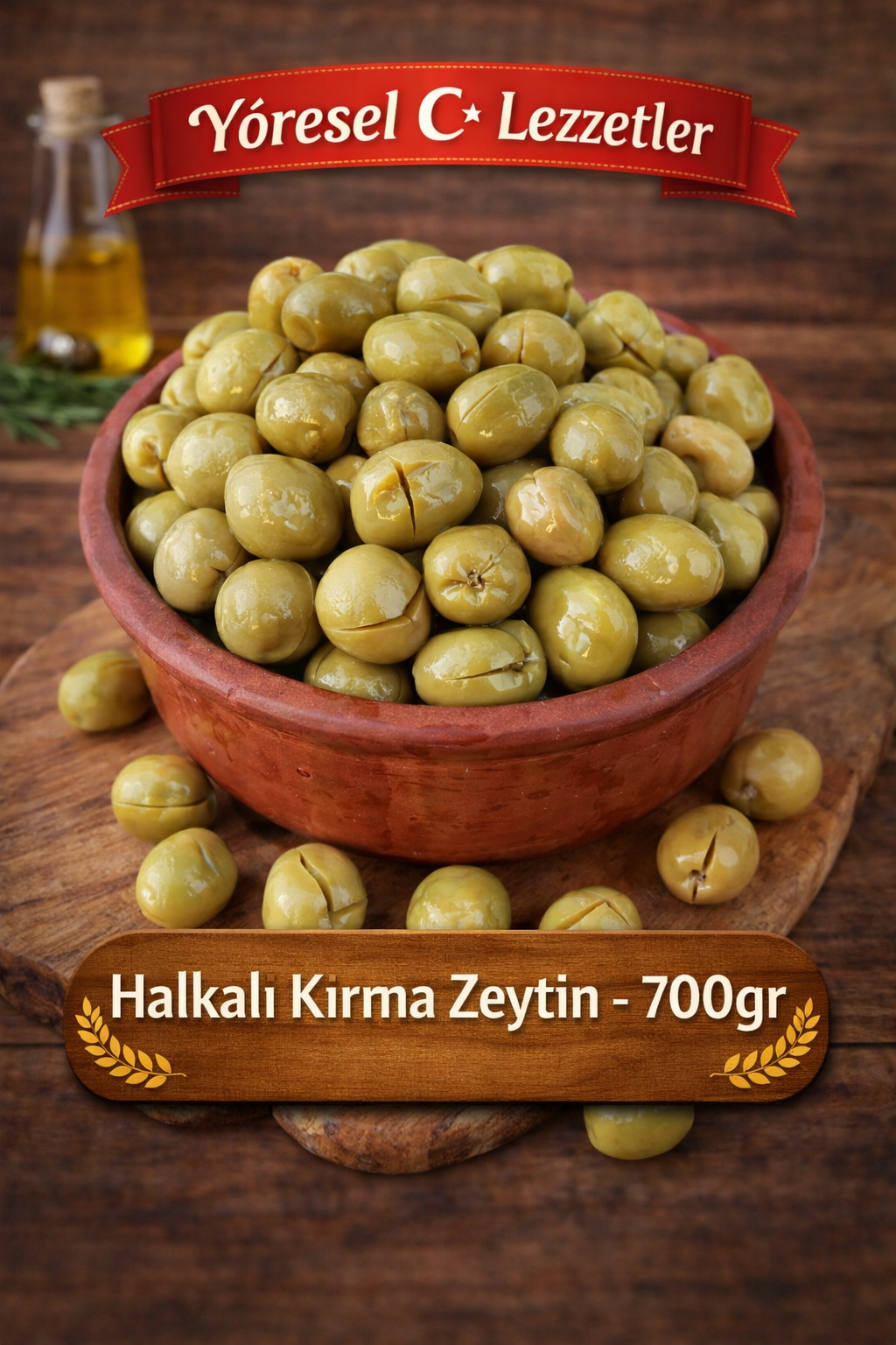 Hatay Halhali Kırma Zeytin - 700gr