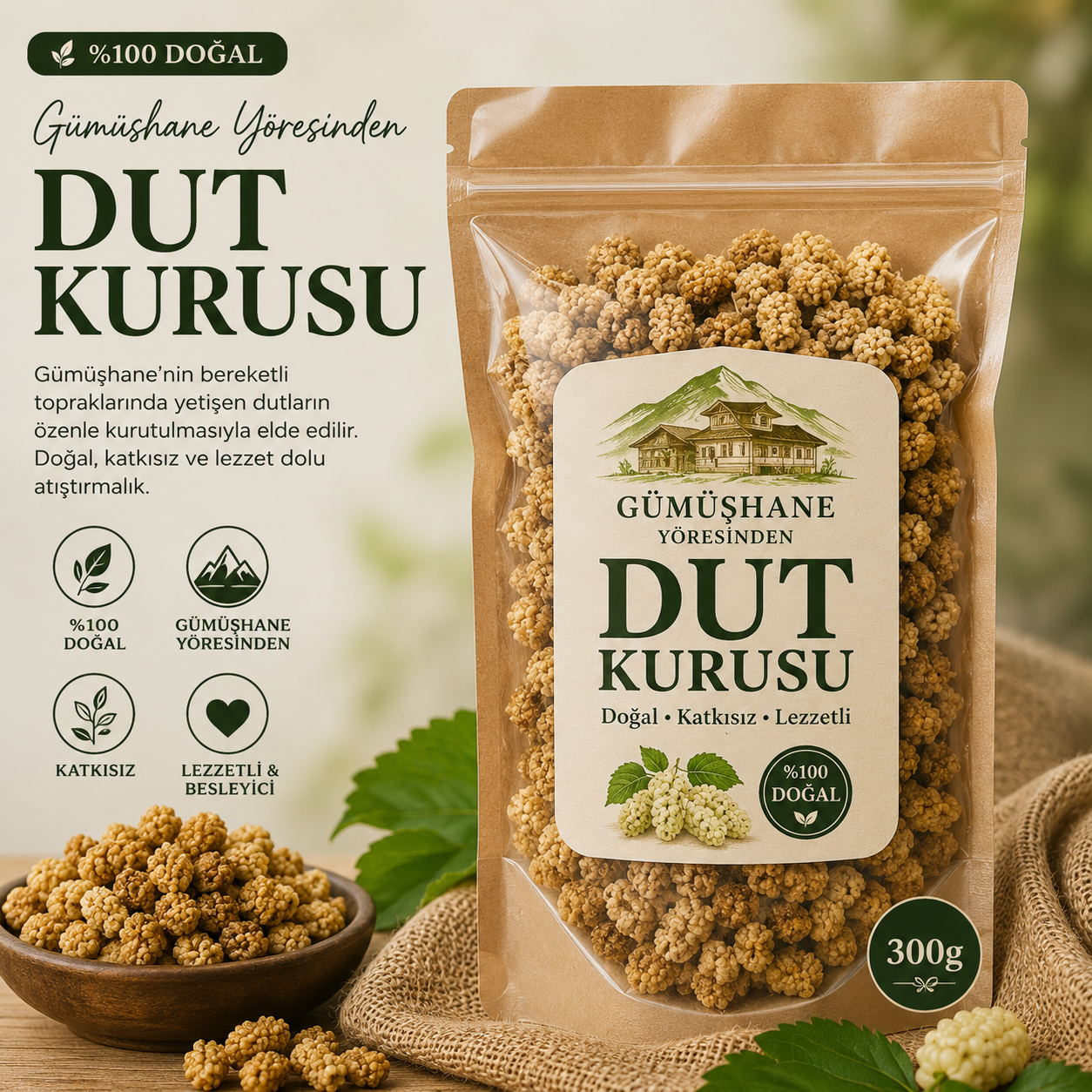 Gümüşhane Yöresinden Dut Kurusu