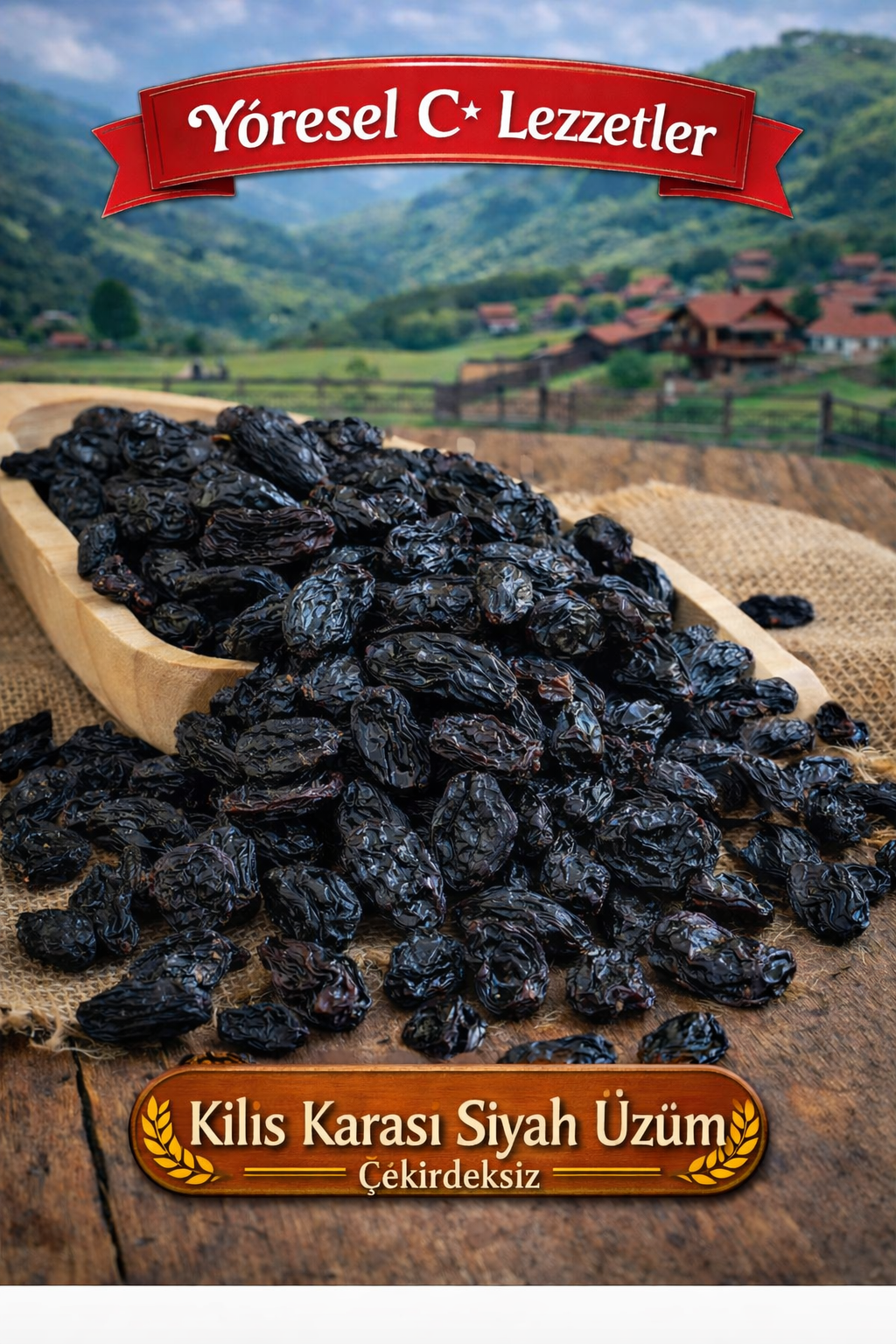 Çekirdeksiz Üzüm - 1kg (Kilis Karası)