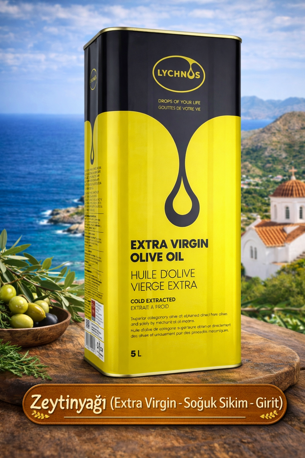 Zeytinyağı (Extra Virgin/Soğuk Sıkım/Girit) 5litre